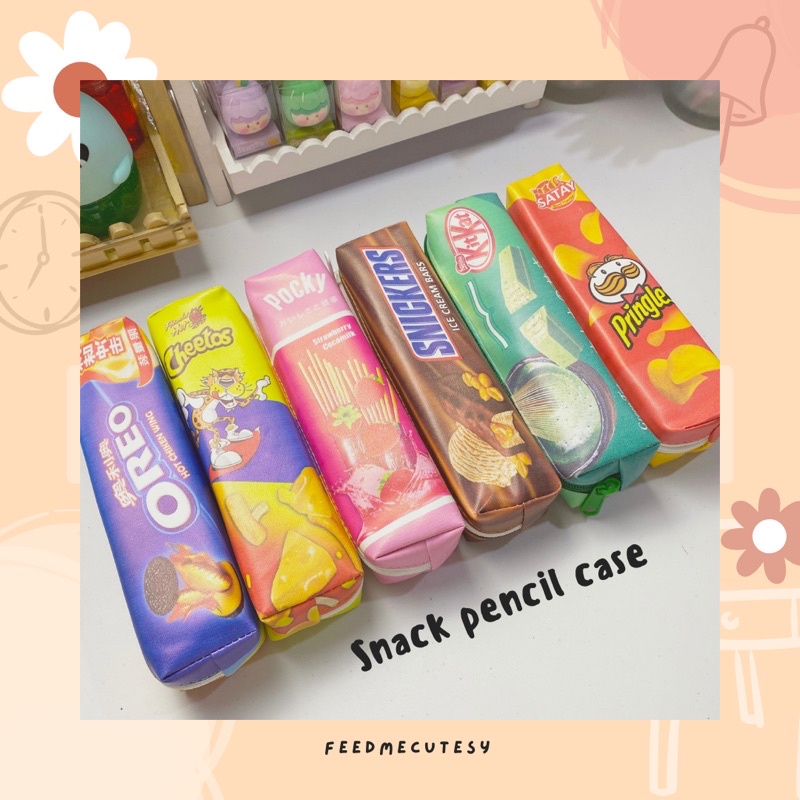 

snack pencil case | Feedmecutesy | atk alat tulis lucu anak import