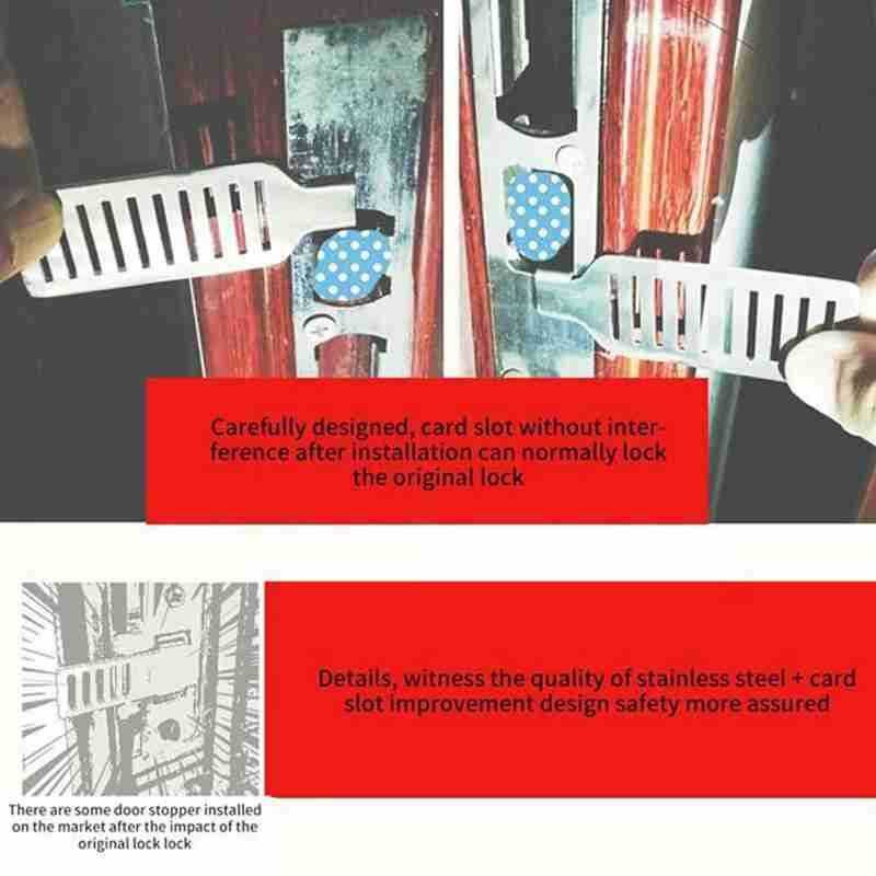 COD Kunci Pintu Portable Anti Lockpick Door Lock / Kunci tambahan Pintu Portable Anti Lockpick Door Lock