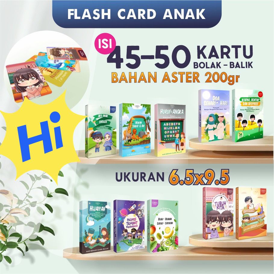 Flashcard Flash Card | Kartu Edukasi Kartu Belajar Kartu Bermain Kartu Pintar | Mainan Edukasi Anak | Bahan Tebal Aster