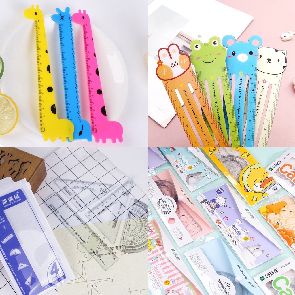 

[COD]1 Pcs Penggaris Pengaris Plastik 15cm Stationery Alat Tulis Sekolah Kantor Karakter Lucu Unik Motif Jerapah -YES
