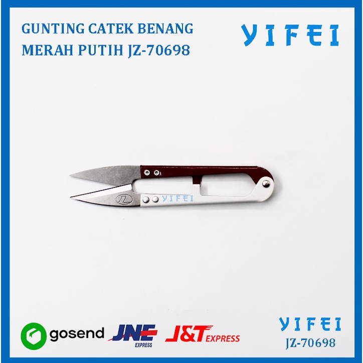 GUNTING BENANG JAHIT PEMOTONG BENANG MENJAHIT MERAH PUTIH YIFEI-70698