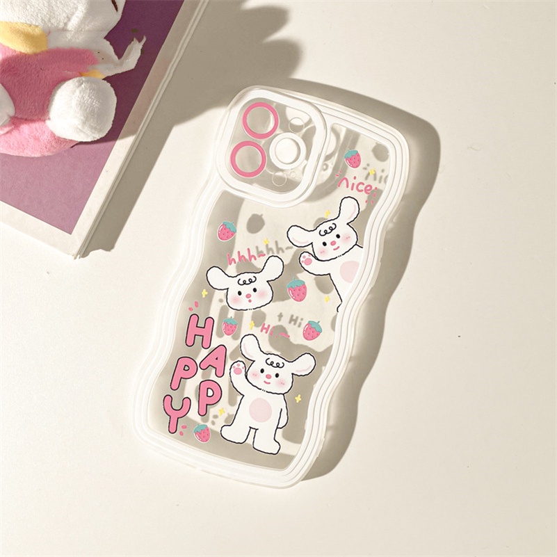 Soft Case Silikon Glossy Motif Kartun Anak Anjing Untuk iPhone 14 13 12 11 Pro Max X Xr Xs Max 8 7 6 6s Plus