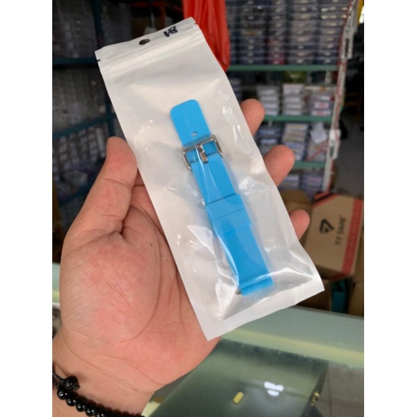 Strap Tali Jam Tangan silikon biru soft 18mm 9909 new produk