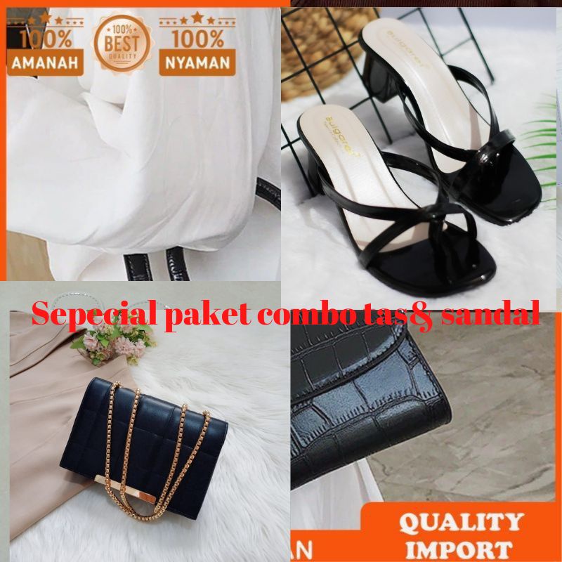 [[[ free dus box]] paket tas dan sandal wanita terbaru murah