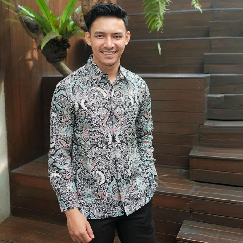 KEMEJA BATIK LENGAN PANJANG HEM PRIA KEMEJA PRIA BATIK PRIA