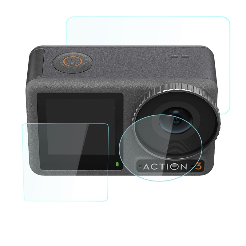 Protective Film for DJI Osmo Action 3 Tempered Glass Screen Protector for Action 3 Camera Scratchproof Accessories