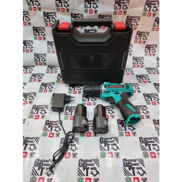 Mesin Bor Mesin Bor Baterai Cordless Drill Bor Charger Cas 2 Baterai
