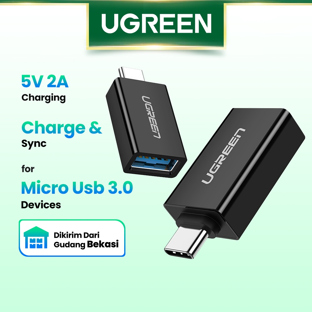 【Stok Produk di Indonesia】Ugreen Kabel Adapter USB Tipe C Ke USB 3.0 OTG Untuk One plus 6 5 Xiaomi mi 8 Huawei