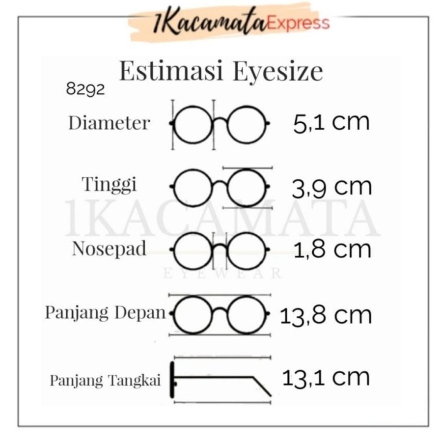 PAKET FRAME + LENSA KACAMATA HITS KEKINIAN 8292