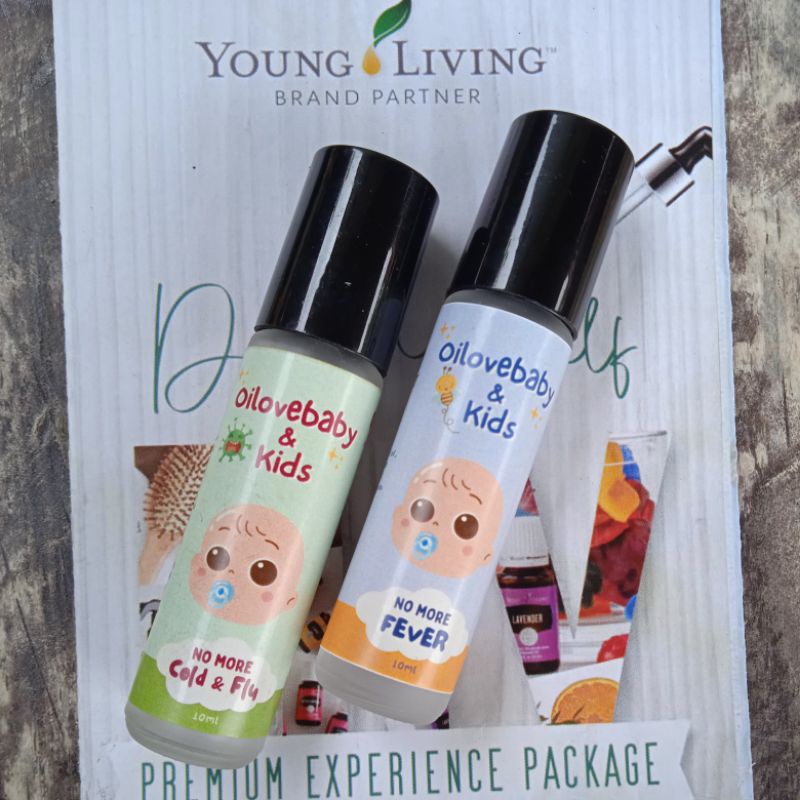 Bundle isi 2 Oilovebaby & kids No More cold&flu & No More Fever/ Batuk pilek panas/ Essential Oil ba