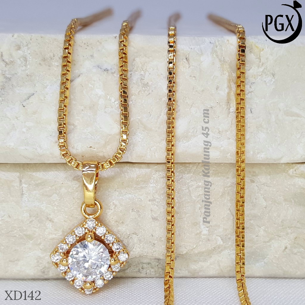 PGX Kalung Wanita Xuping Aksesoris Fashion Perhiasan Lapis Emas Premium - XD142