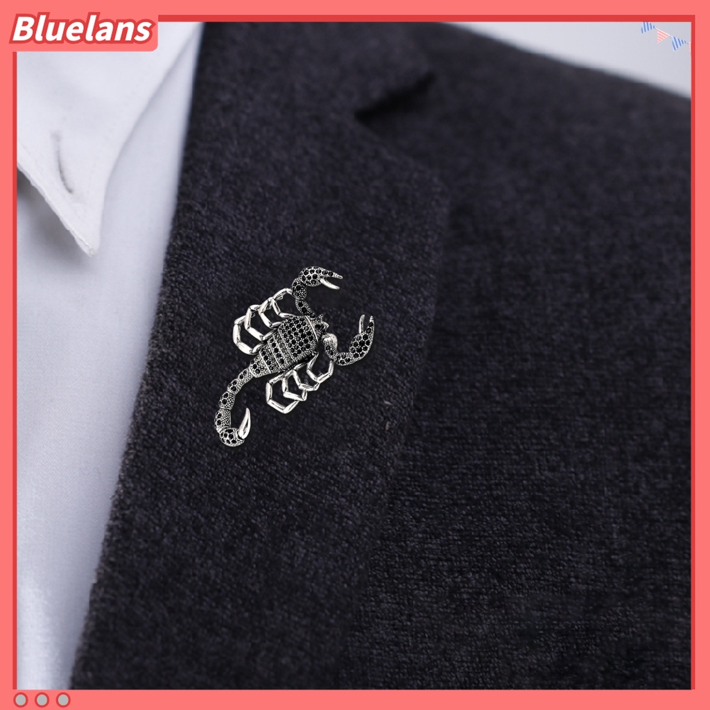 Bros Pin Bentuk Kalajengking Aksen Berlian Imitasi Untuk Dekorasi Pakaian