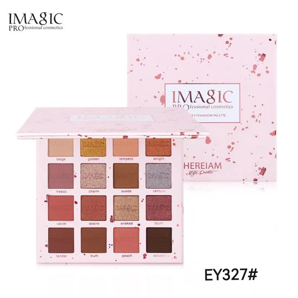 [ 100℅ ] [ ORIGINAL &amp; READY ] IMAGIC 16 Color Pink Pop Eyeshadow Palette EY327 New &amp; Perfect Colors