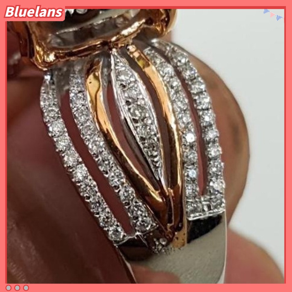 Bluelans Cincin Berlian Imitasi Multi Layer Untuk Wanita