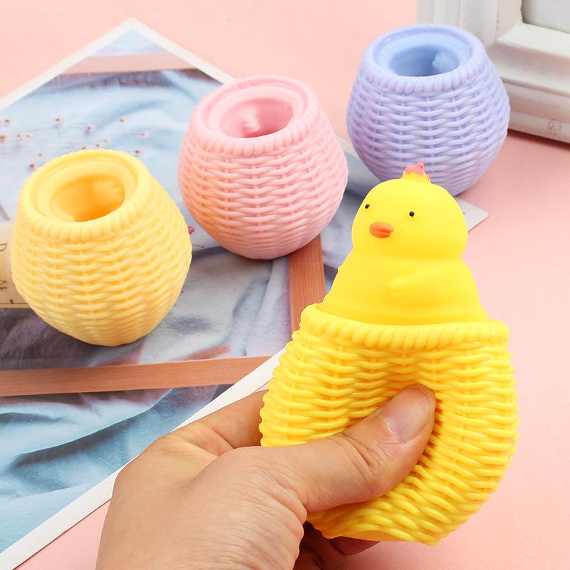 Mainan Squishy Ayam Pop it Silicone Pencet Lentur Aman