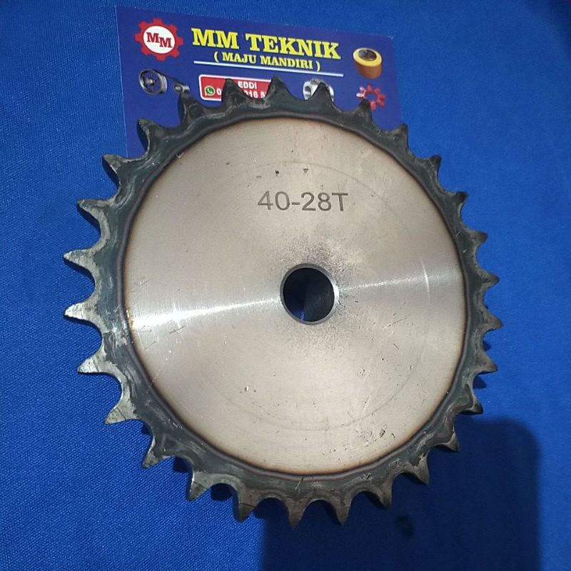 Sprocket RS 40 x 28 T Gear Rantai Single Gir gigi Z 28T RS40 -1 40Z28 40X28T 40-1 tipe B Sproket spr 40-28T 40x1x28T 40-1-28T