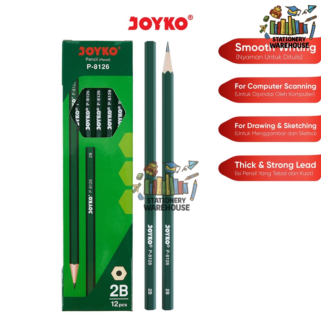 

Pensil Pencil Joyko P-8126 2B 1 Box 12 Pcs