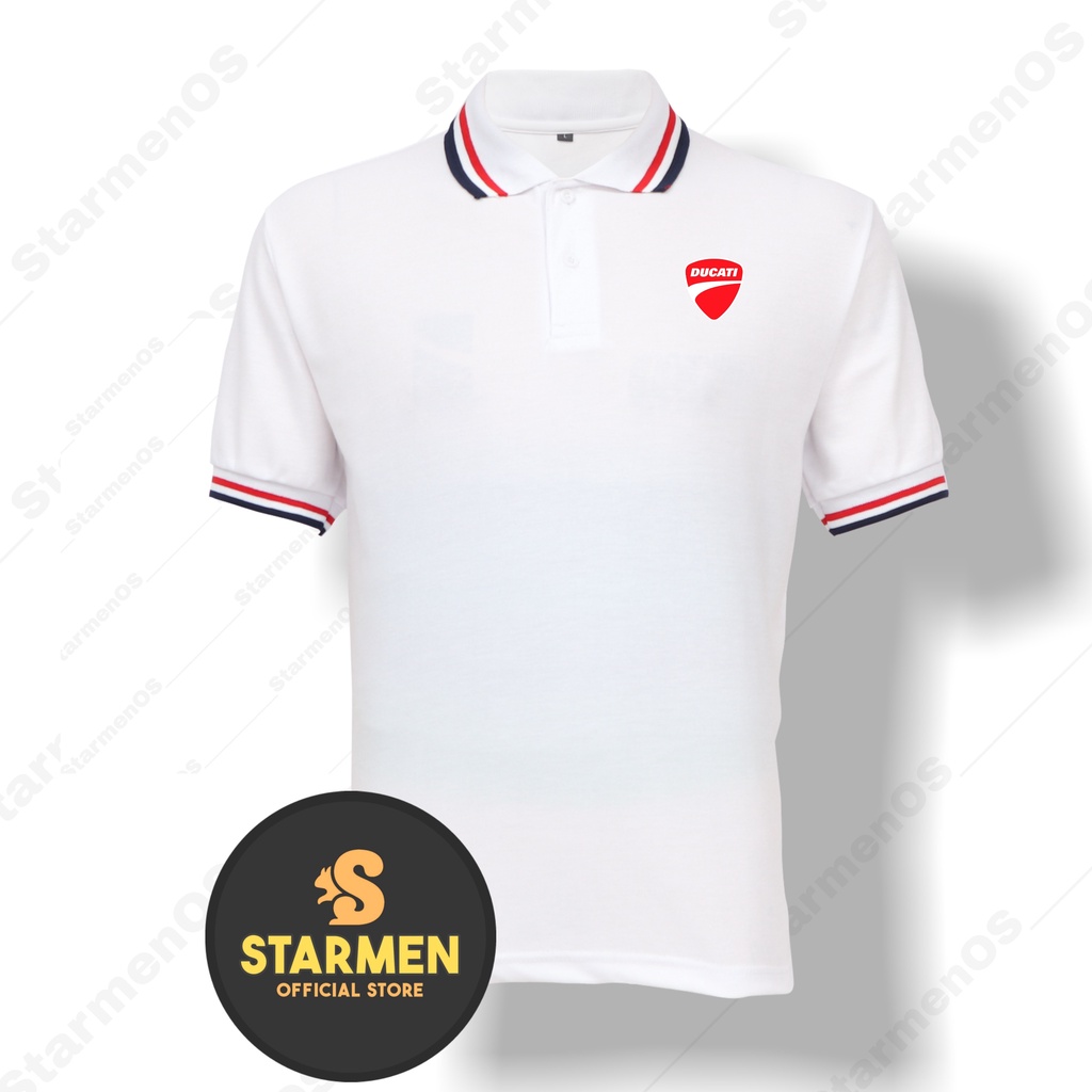 Kaos Polo Shirt Pria Kerah Logo DUCATII