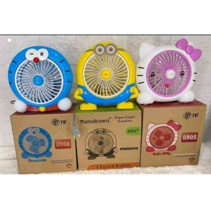kipas angin karakter Doraemon hello Kitty Minion Kipas angin duduk