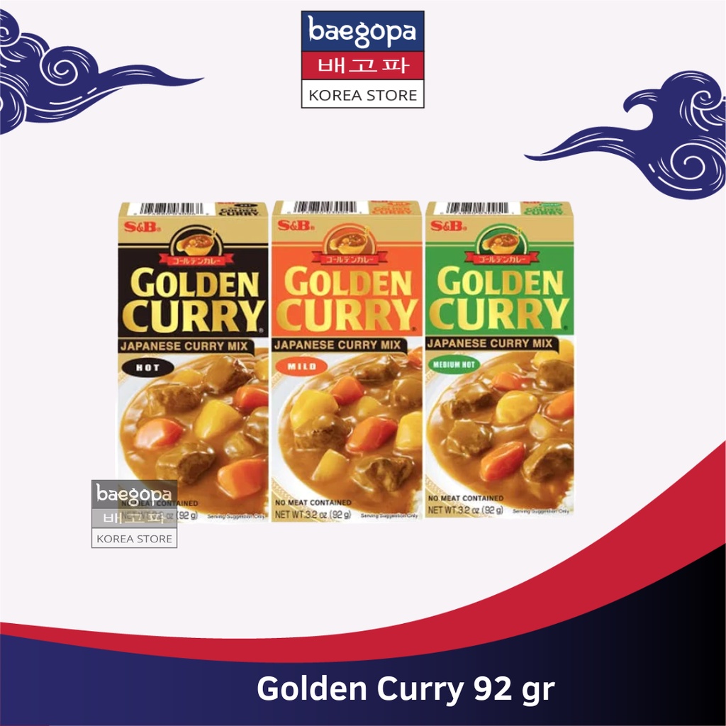 

S&B GOLDEN CURRY Mix Mild Medium Hot 92 g | Japan Cury Pedas Kari Jepang
