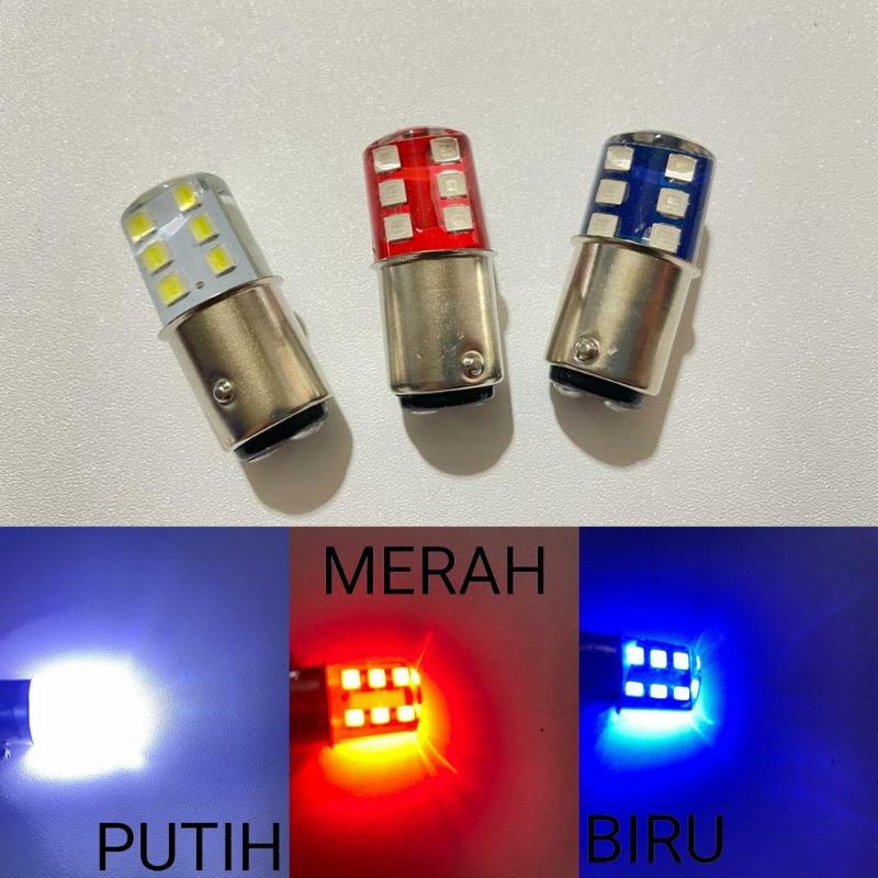 LAMPU LED STOP 3 MATA BAYONET GERMAN FLASH / KEDIP HARGA PER BIJI / 1 PCS