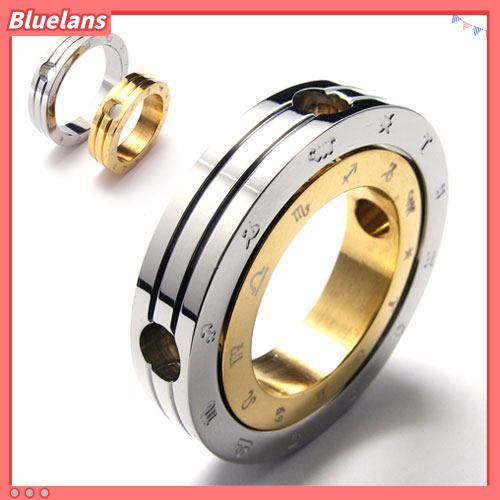 [Bayar Di Tempat]Kalung Pria: Liontin Cincin Konstelasi Dari Stainless Steel