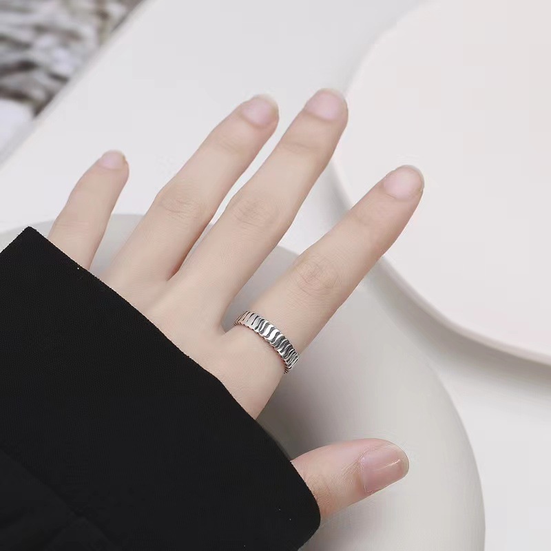 Cincin Model Terbuka Desain Simpul Gaya Korea Untuk Pria