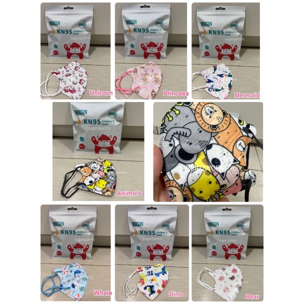 Masker Anak MOUSON KN95 - Original Pouch Mouson Isi 10pcs
