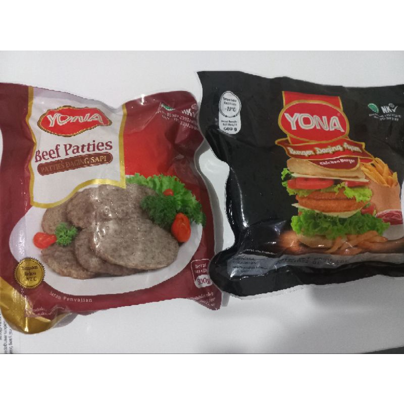 

Yona Beef Patties 500gr / Yona Chicken Burger 500gr