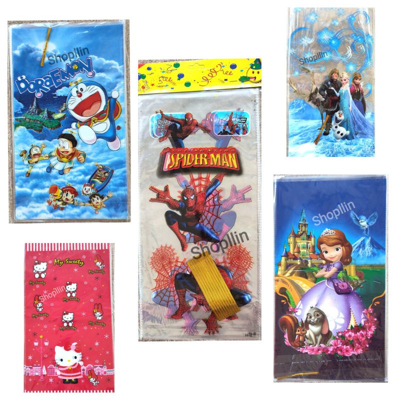 PLASTIK SNACK KARAKTER ULANG TAHUN - PLASTIK CIKI ISI 10PC