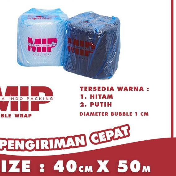

BUBBLE WRAP ROLL 40 CM X 50 METER HITAM PUTIH MEGA INDO PACKING MIP - Mega 40cm Putih