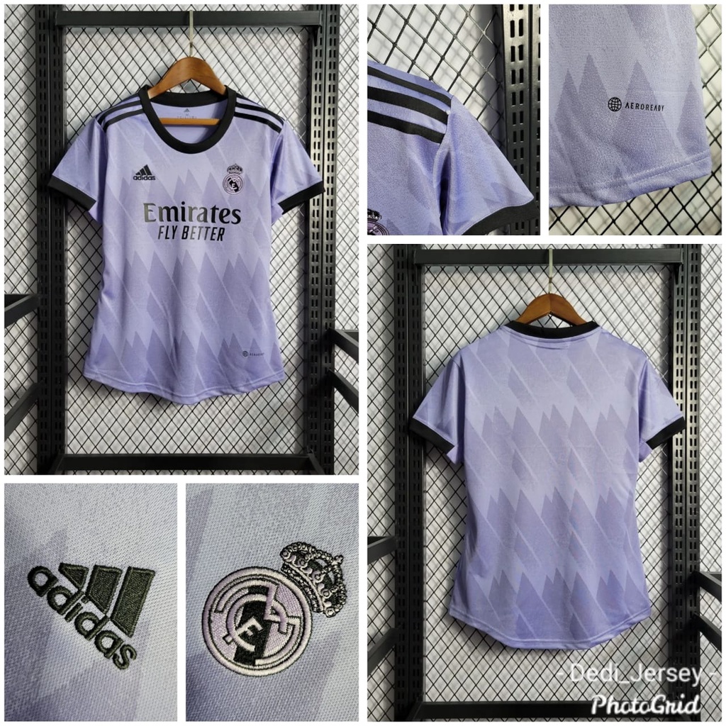 COD JERSEY LADIES WANITA CEWEK REAL MADRID AWAY GRADE ORI IMPORT PREMIUM TOP QUALITY 2022 2023 NEW S