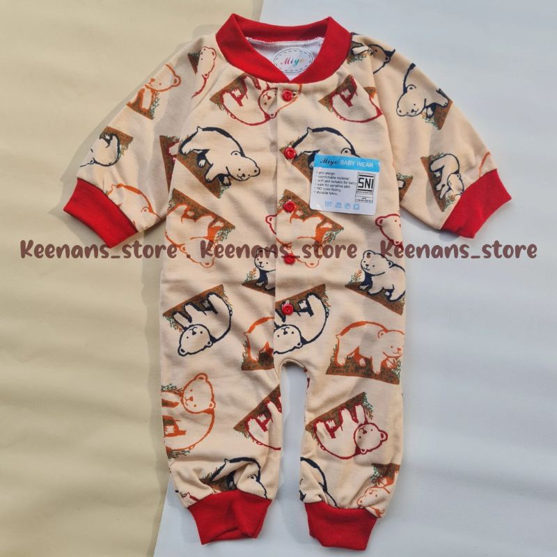 Miyo libby Sleepsuit Jumper Buka kaki motif wildlife newborn