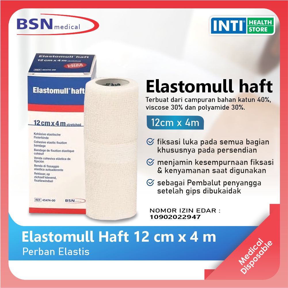 Bsn | Elastomull Haft 12 cm x 4 m | Perban Elastis