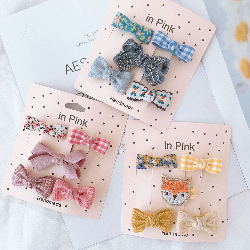 (isi 5pcs) Set Jepitan rambut | Pita Rambut | bayi anak bunga import perempuan aksesoris catalog ATSP AC