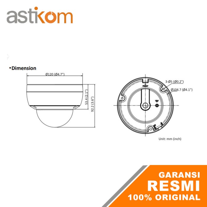 CCTV IP Camera Hikvision DS-2CD1123G0-IUF 2MP 2,8mm