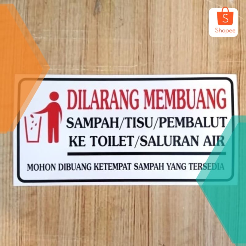

Promo STIKER SAFETY DILARANG MEMBUANG KEDALAM TOILET UK 7X14CM / sticker Keren