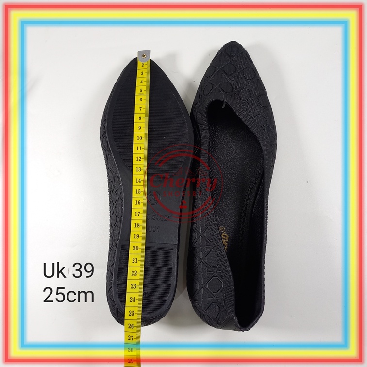 A001-3 Sepatu Wanita Verotino Flat Shoes Lentur Jelly Cewek Glanzton Rumah Sekolah Kuliah Kerja