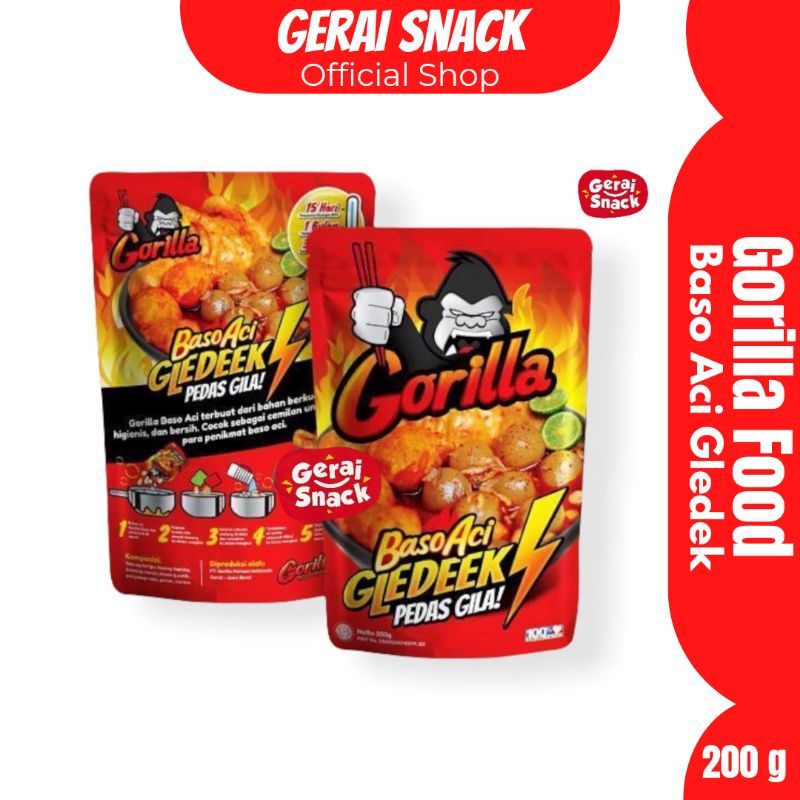 Baso Aci Gledek Pedas Gila Gorilla Khas Garut Tahan 15 Hari Suhu Ruang 200gr