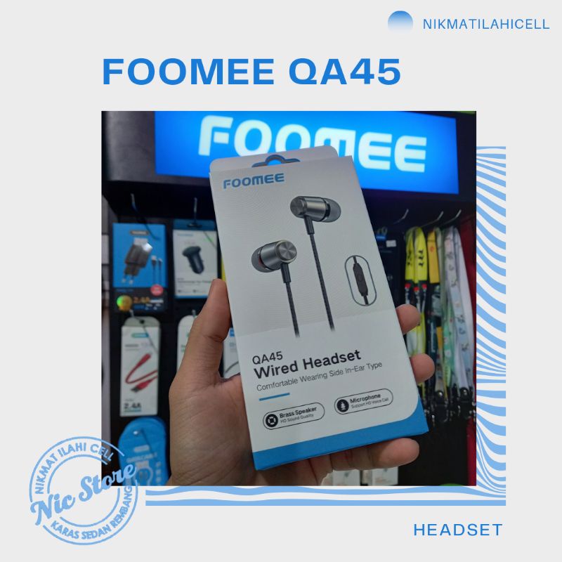 FOOMEE QA45 WIRED HEADSET Side In-Ear