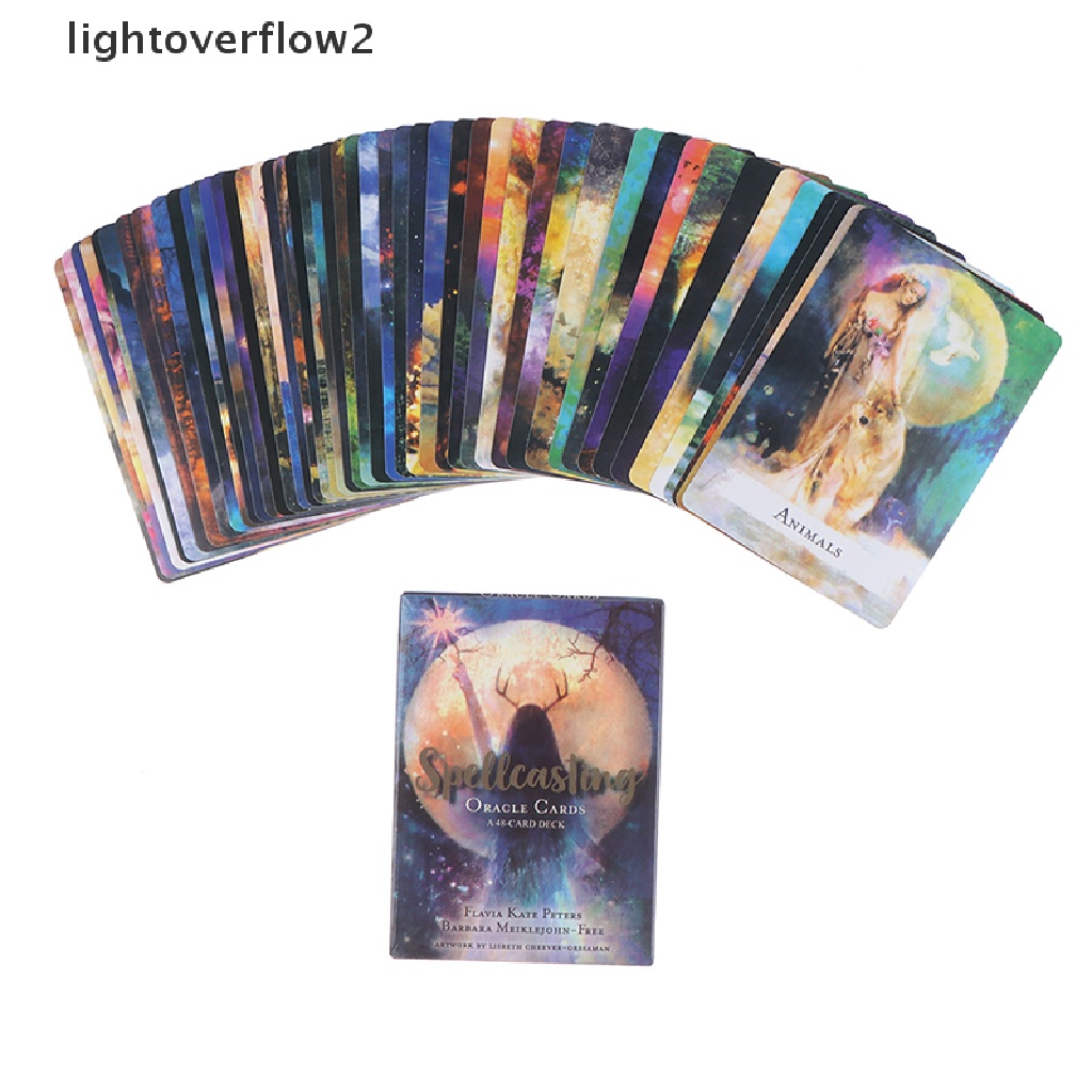 (lightoverflow2) 48pcs Kartu Tarot Ramalan Untuk Pesta