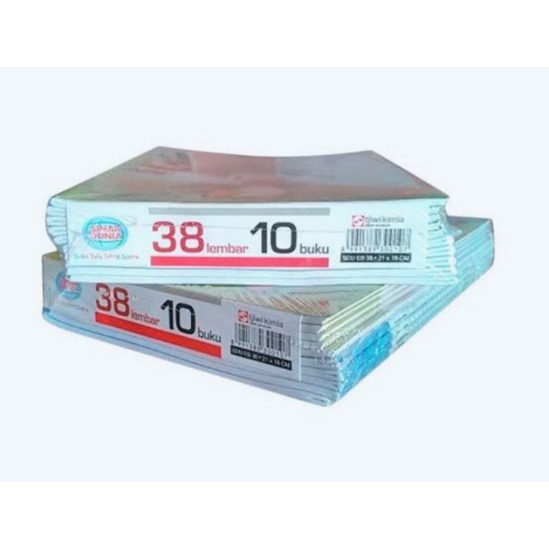 

Buku Tulis SINAR DUNIA ISI 38 Lembar 1 pack/10 Pcs