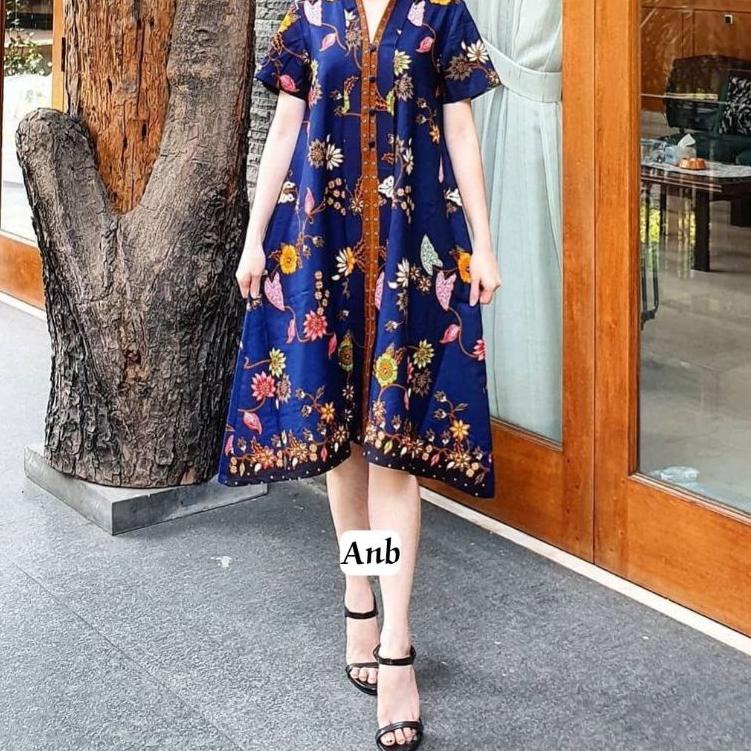 Harga Bersahabat dress batik modern || dress formal •| dress pesta •| dress batik jumbo •| drees jum