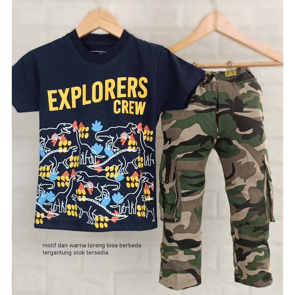 Setelan Anak Laki Laki 2 tahun Lengan Pendek Pakaian Anak Cowok 1 tahun Baju Anak Laki Laki Celana P