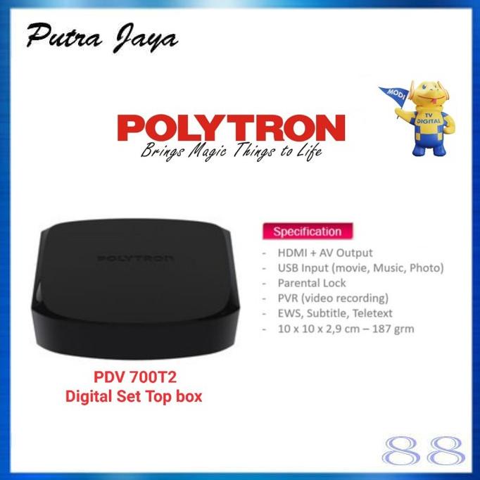 STB Polytron Set Top Box TV Receiver DVB T2 PDV-610T2 / PDV610T2