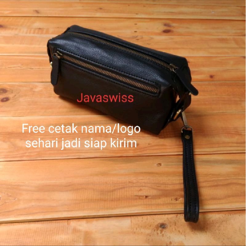 clutch pria wanita kulit asli motif kulit jeruk tas tangan model simple