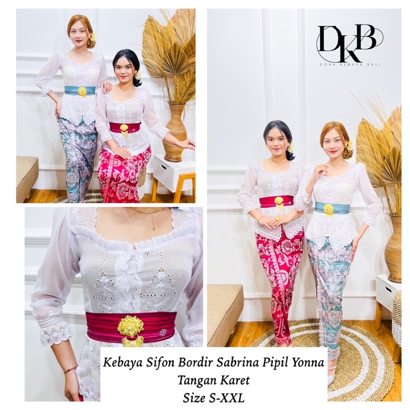 Donakebayabali / KEBAYA JADI SIFON BORDIR SABRINA YONNA BED PIPIL TANGAN KARET