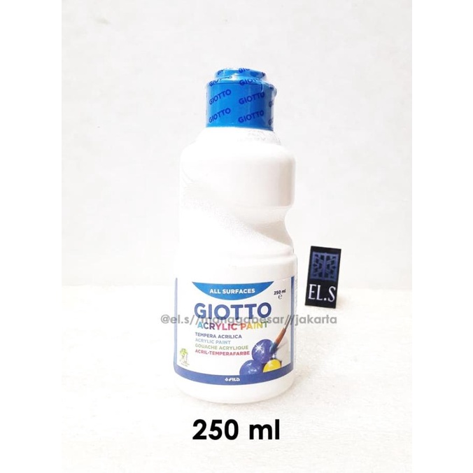 

[COD] Giotto Acrylic Paint 250 ml - White ( Cat Acrylic ) CUCI GUDANG Kode 444