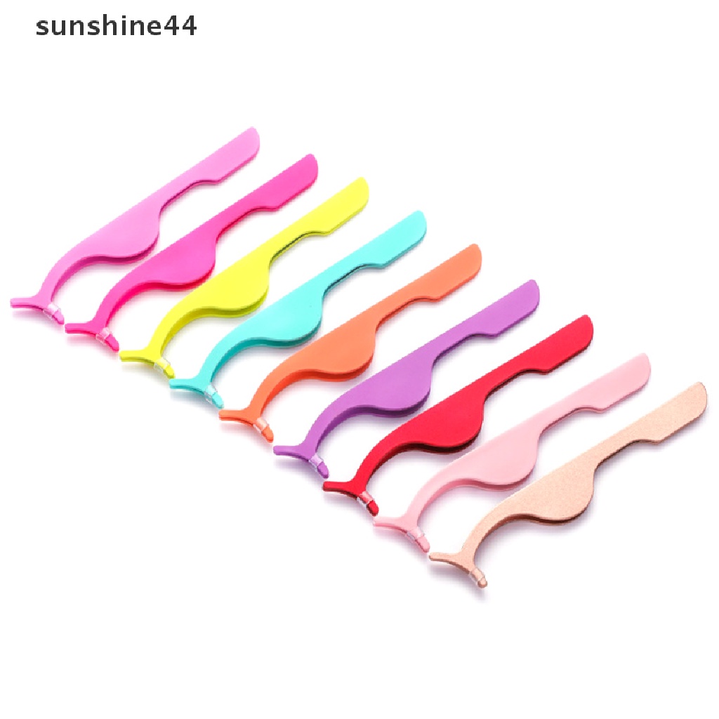 Sunshine Pinset Stainless Steel Alat Bantu Pasang Bulu Mata Palsu / Alis Profesional