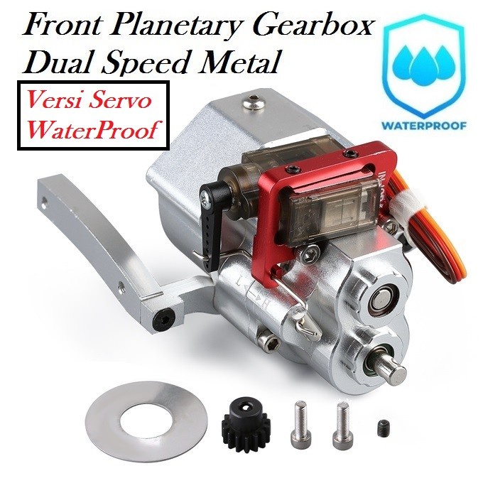 Injora Front Planetary Gearbox Dual Speed Metal For Frame Kit 313mm